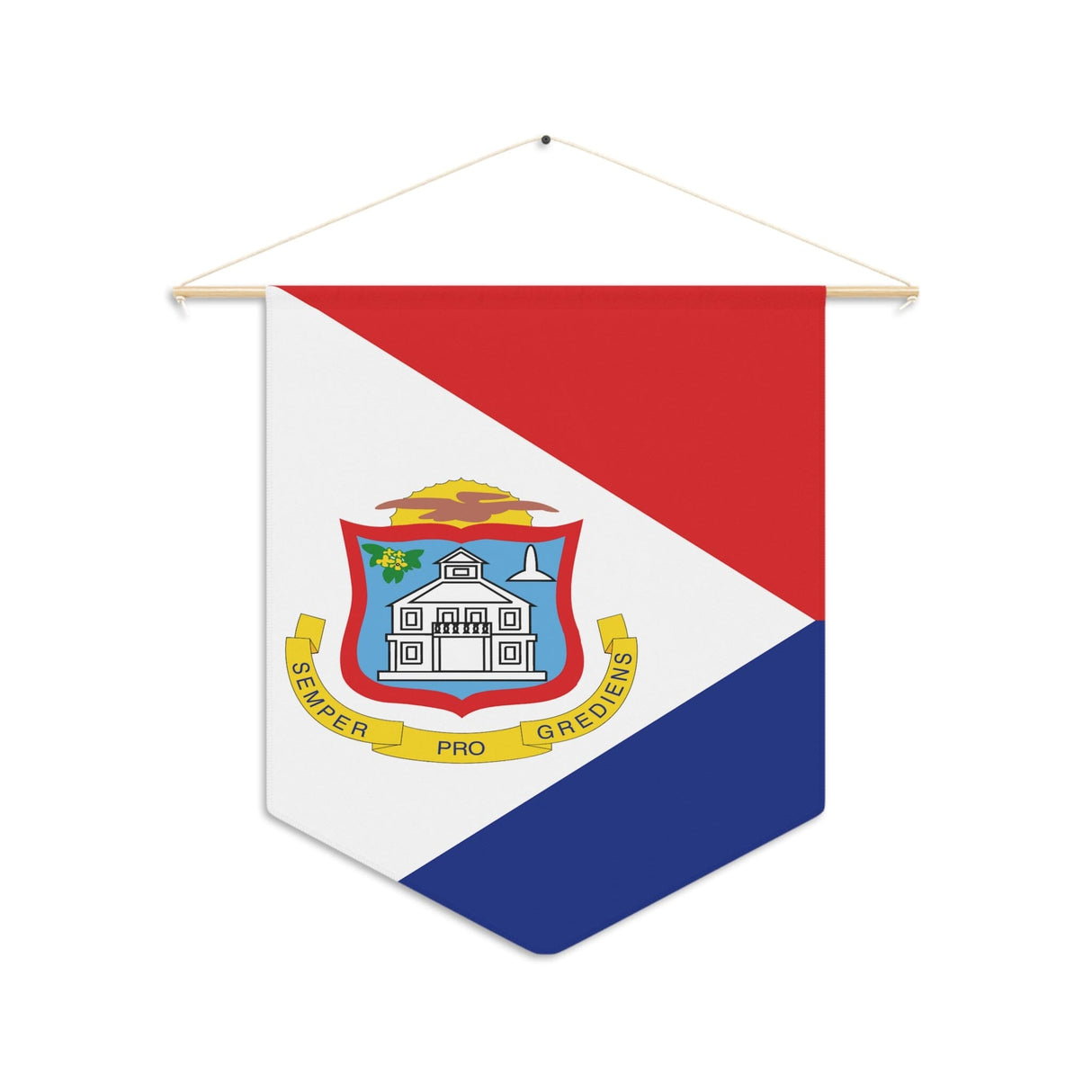Flag of St. Maarten Hanging Pennant in Polyester - Pixelforma