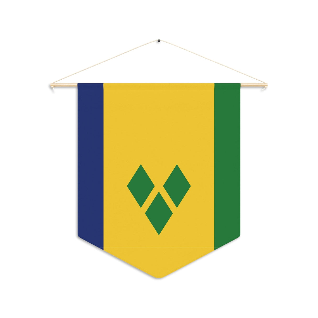 Saint Vincent and the Grenadines Flag Hanging Polyester Pennant - Pixelforma