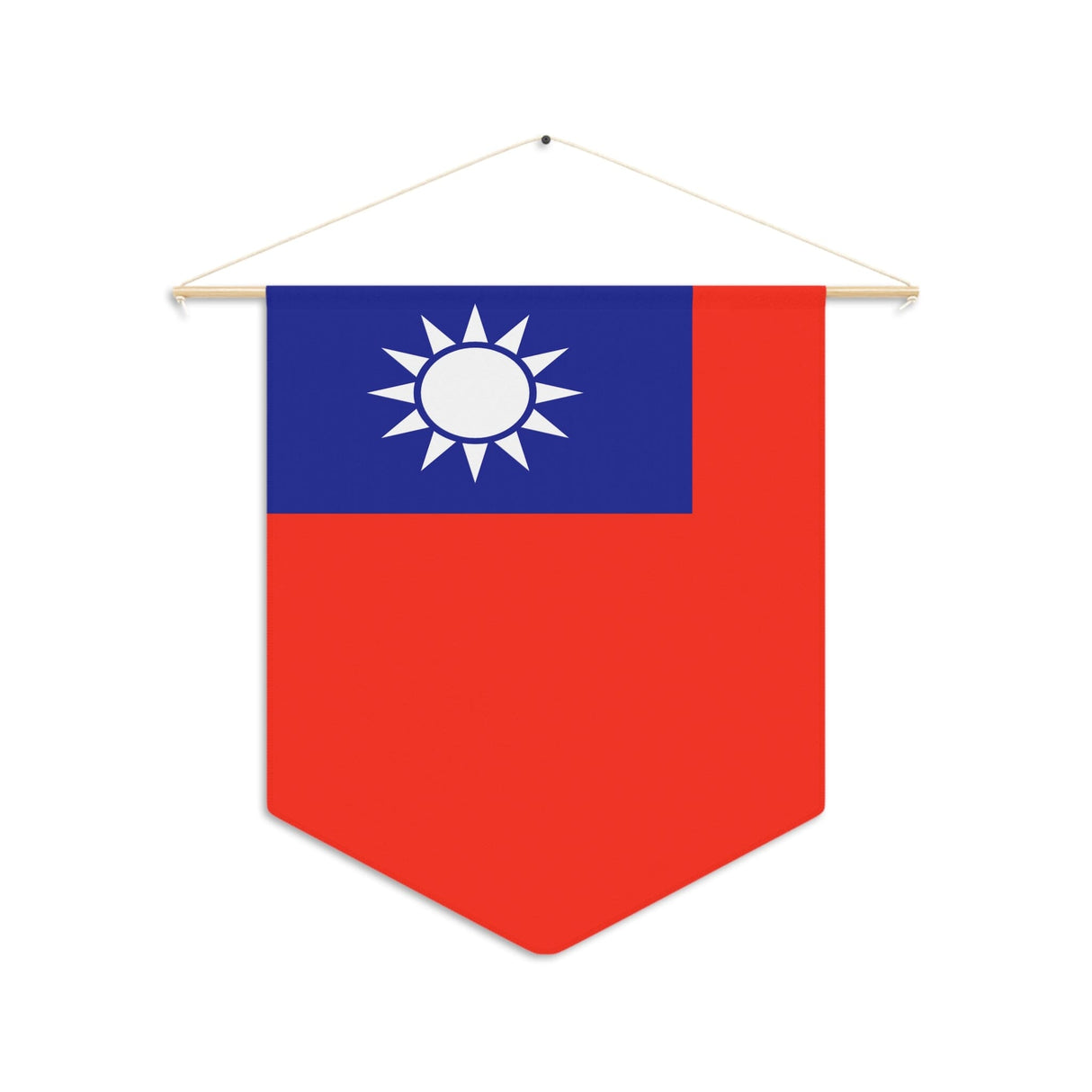 Taiwan Flag Hanging Polyester Pennant - Pixelforma