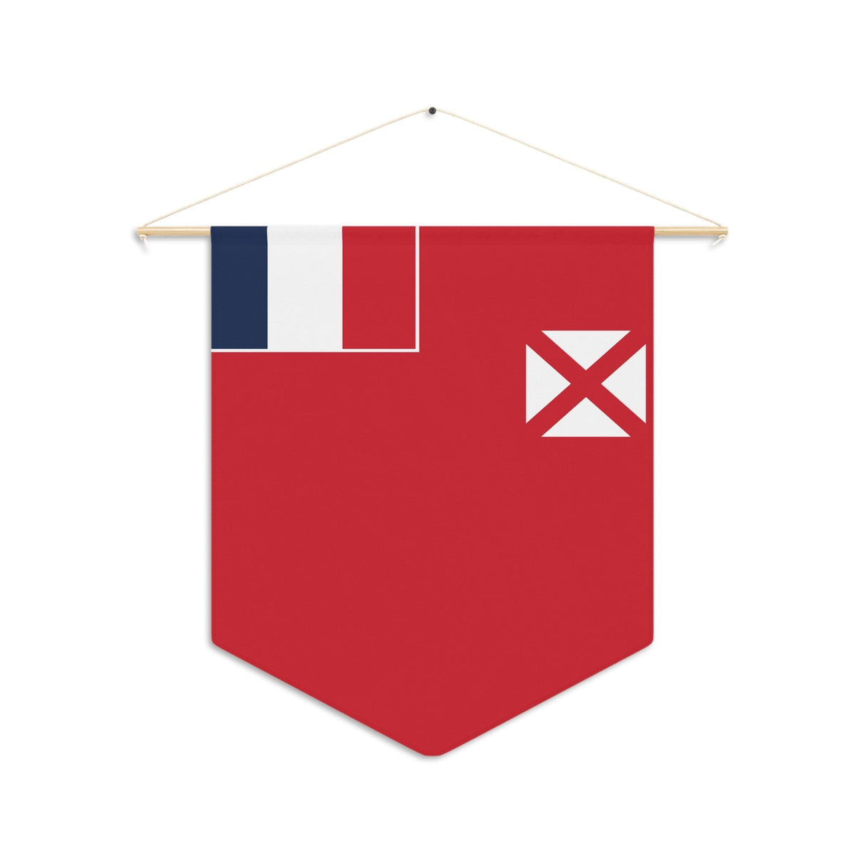 Wallis and Futuna Flag Hanging Polyester Pennant - Pixelforma