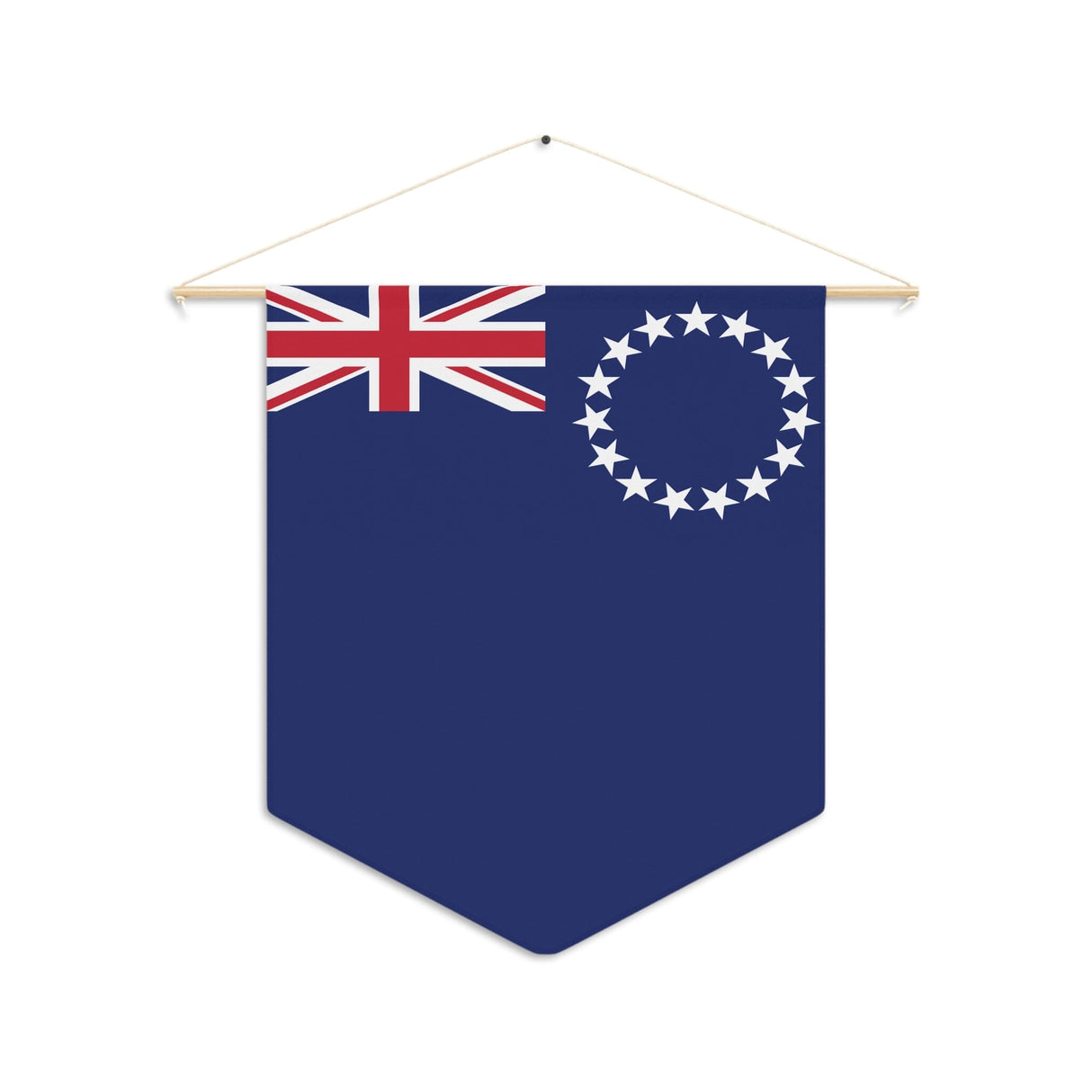 Cook Islands Flag Hanging Polyester Pennant - Pixelforma