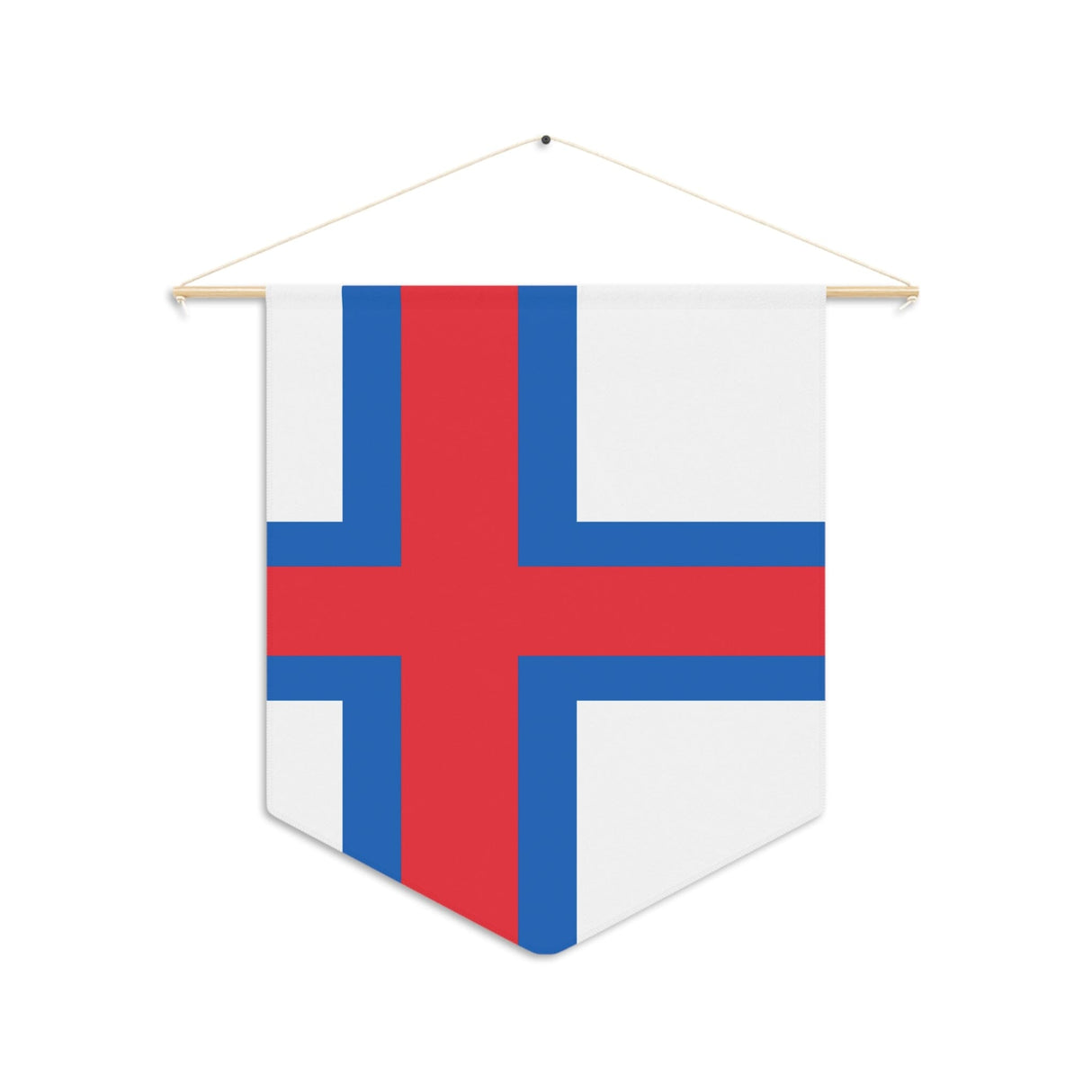 Faroe Islands Flag Hanging Polyester Pennant - Pixelforma