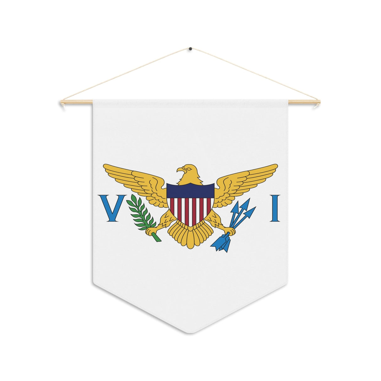 U.S. Virgin Islands Flag Hanging Polyester Pennant - Pixelforma