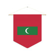 Maldives Flag Hanging Polyester Pennant - Pixelforma
