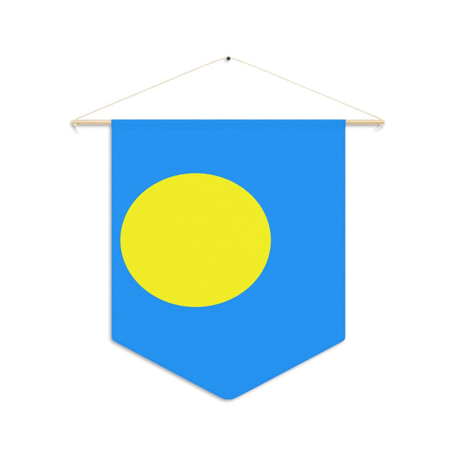Palau Flag Hanging Polyester Pennant - Pixelforma