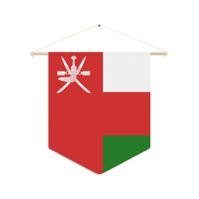 Oman Flag Hanging Polyester Pennant - Pixelforma