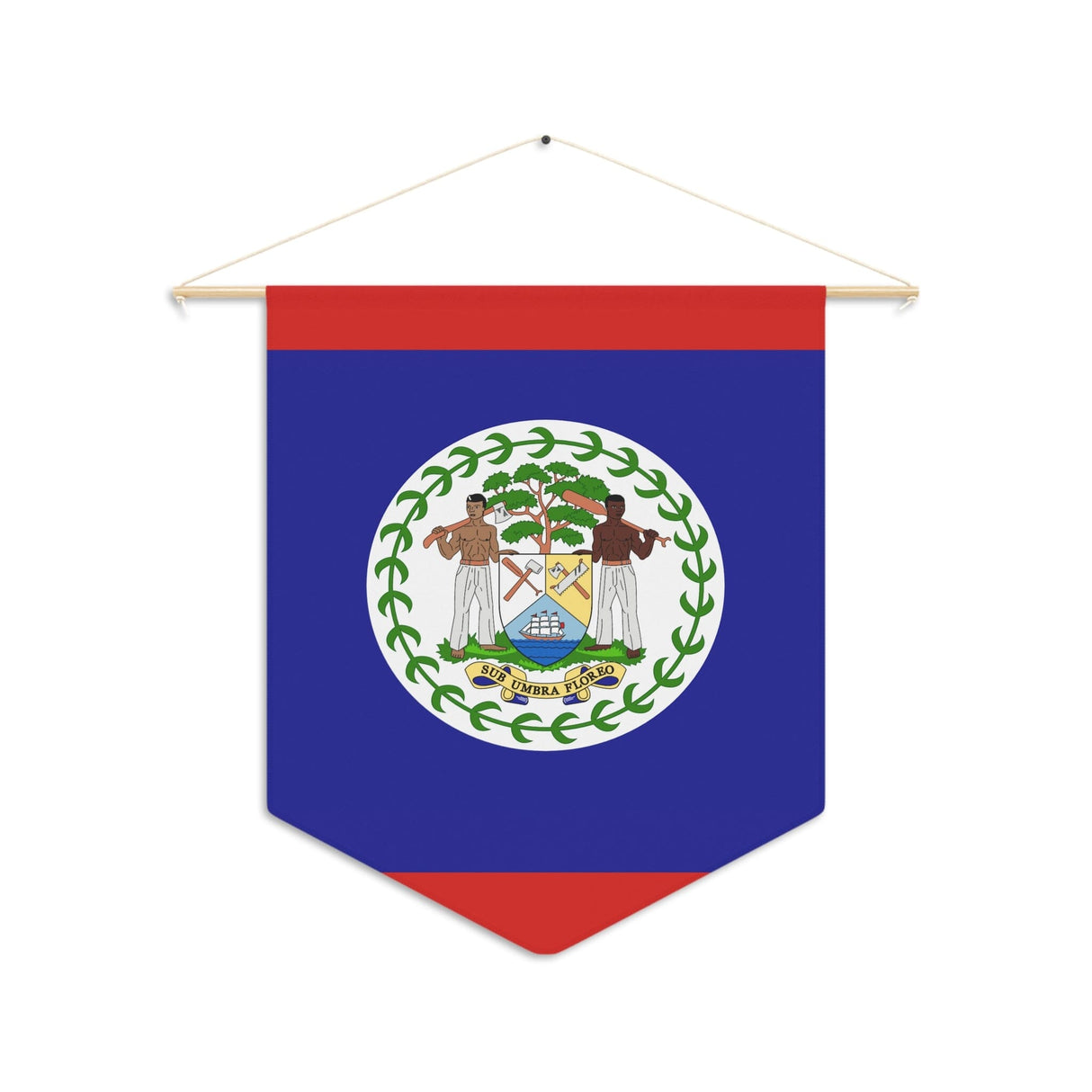 Belize Flag Hanging Polyester Pennant - Pixelforma