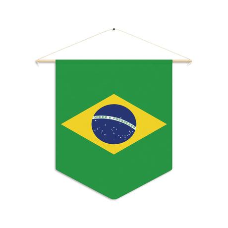Brazil Flag Hanging Polyester Pennant - Pixelforma