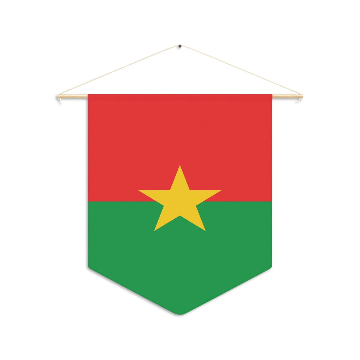 Burkina Faso Flag Hanging Polyester Pennant - Pixelforma