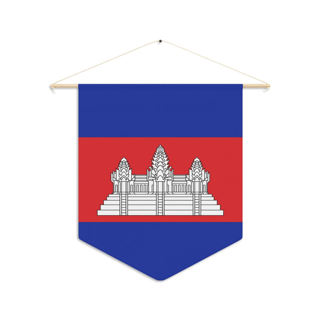Cambodia Flag Hanging Polyester Pennant - Pixelforma