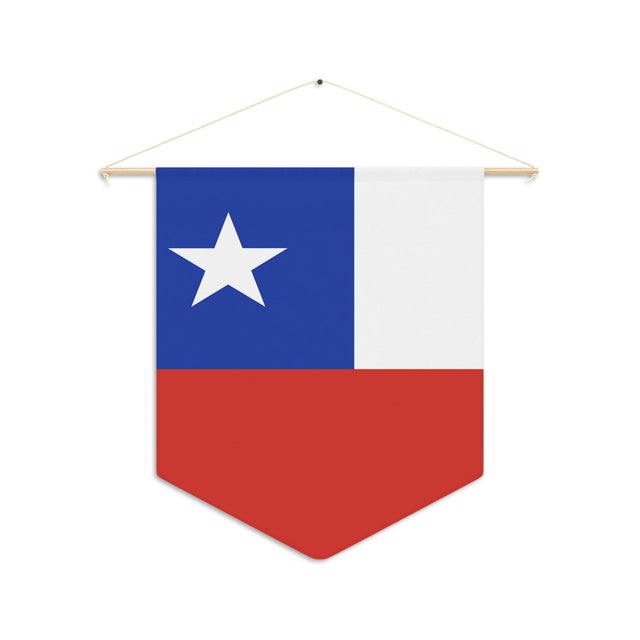 Chilean Flag Hanging Polyester Pennant - Pixelforma