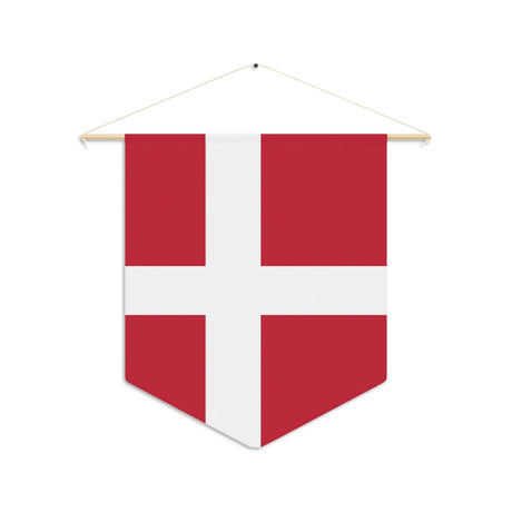 Denmark Flag Hanging Polyester Pennant - Pixelforma