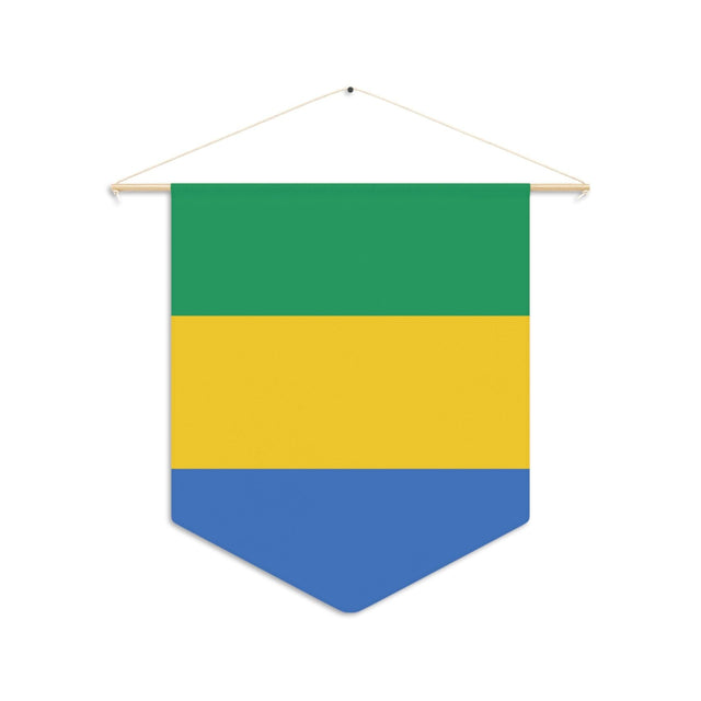 Fanion Drapeau du Gabon à suspendre en polyester - Pixelforma