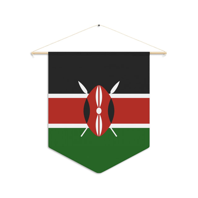 Kenya Flag Hanging Polyester Pennant - Pixelforma