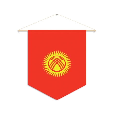 Kyrgyzstan Flag Hanging Polyester Pennant - Pixelforma