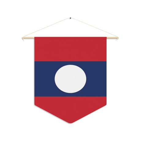 Laos Flag Hanging Polyester Pennant - Pixelforma