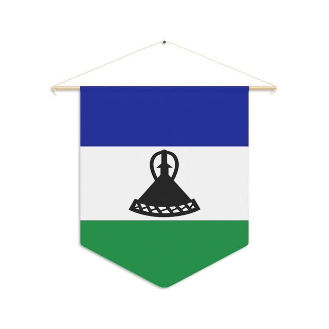 Lesotho Flag Hanging Polyester Pennant - Pixelforma