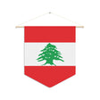 Lebanon Flag Hanging Polyester Pennant - Pixelforma