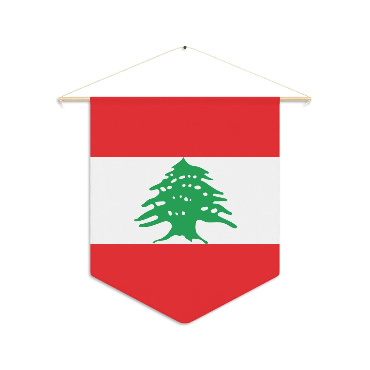 Lebanon Flag Hanging Polyester Pennant - Pixelforma