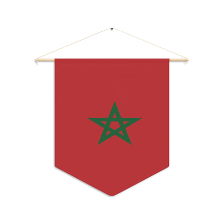 Morocco flag pennant to hang in polyester - Pixelforma