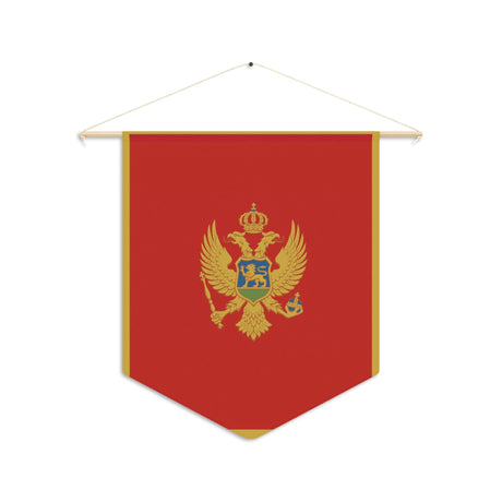 Montenegro Flag Hanging Polyester Pennant - Pixelforma