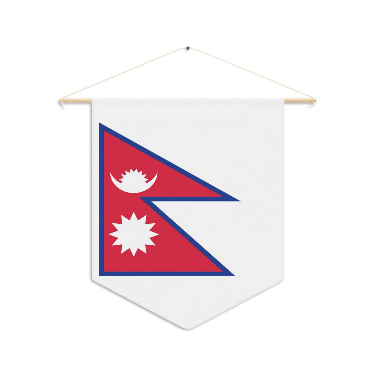 Nepal Flag Hanging Polyester Pennant - Pixelforma