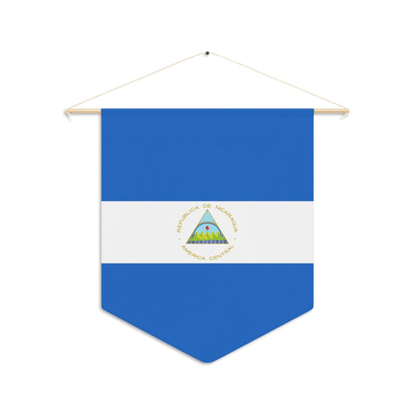 Nicaragua Flag Hanging Polyester Pennant - Pixelforma