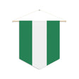 Nigeria Flag Hanging Polyester Pennant - Pixelforma