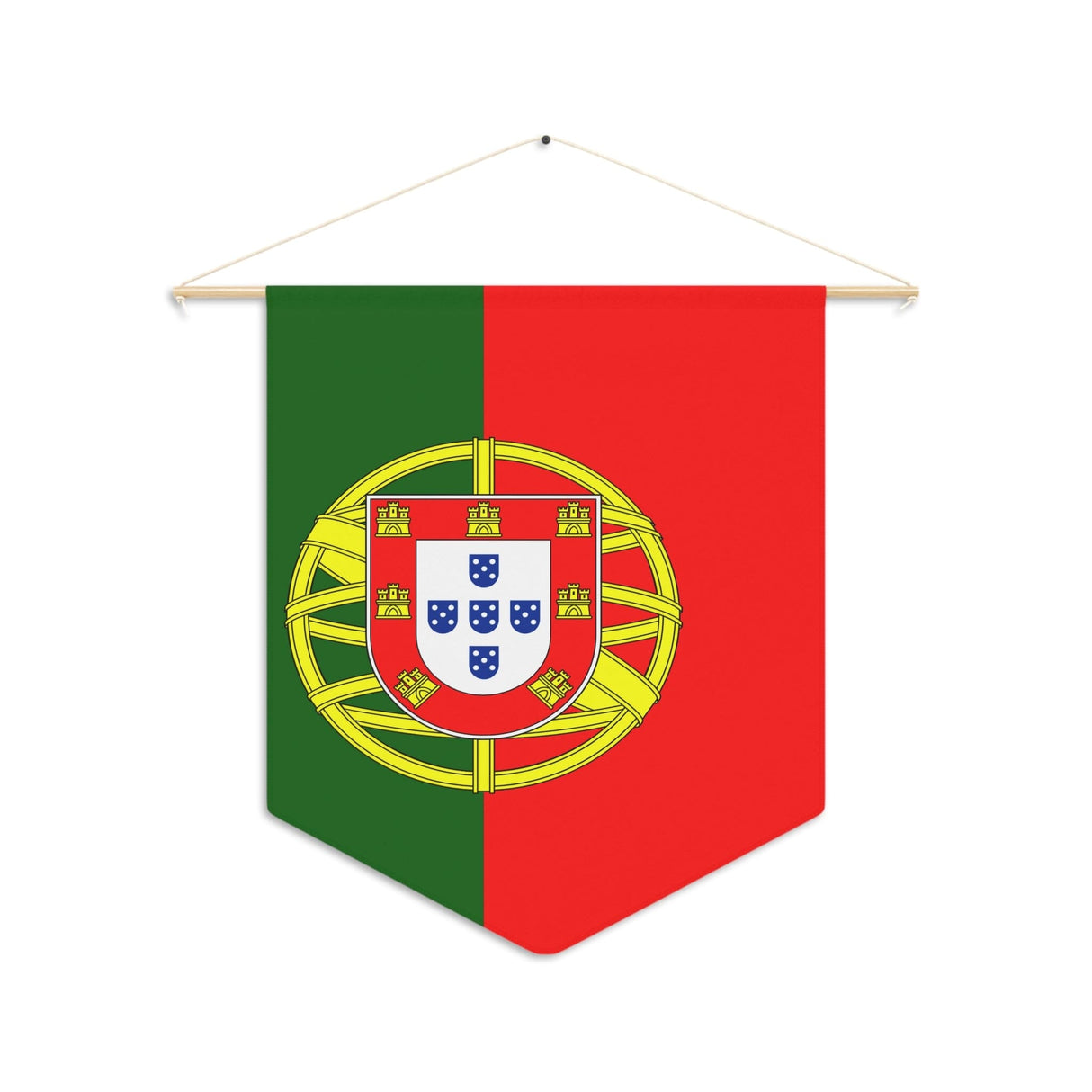 Portugal Flag Hanging Polyester Pennant - Pixelforma