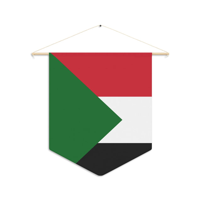 Sudan Flag Hanging Polyester Pennant - Pixelforma