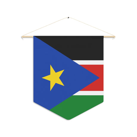 South Sudan Flag Hanging Polyester Pennant - Pixelforma