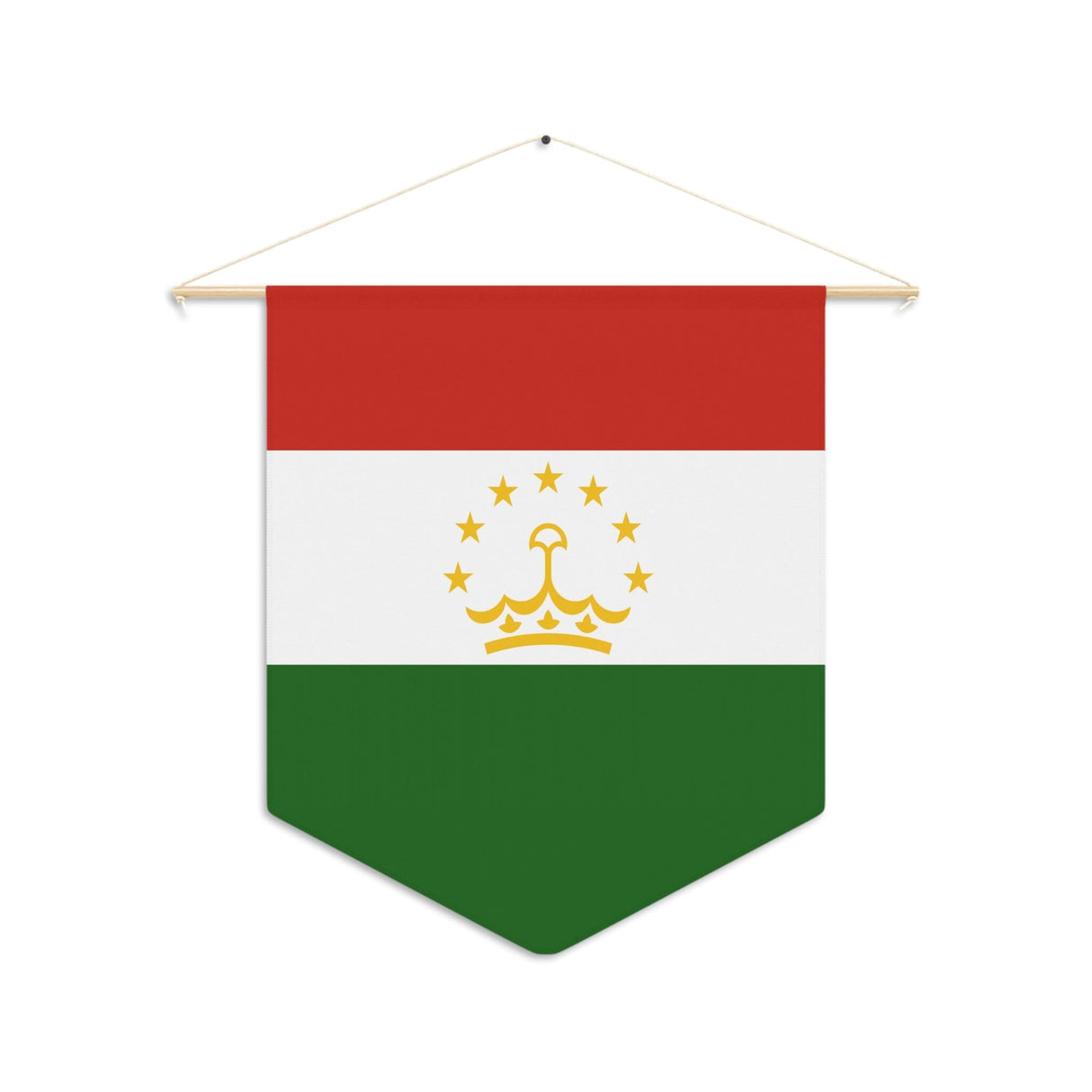 Tajikistan Flag Hanging Polyester Pennant - Pixelforma