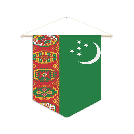 Flag of Turkmenistan Flag to Hang in Polyester - Pixelforma