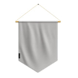 Fanion drapeau gris polyester à suspendre usage intérieur extérieur