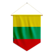 Fanion drapeau lituanie en polyester à suspendre durable