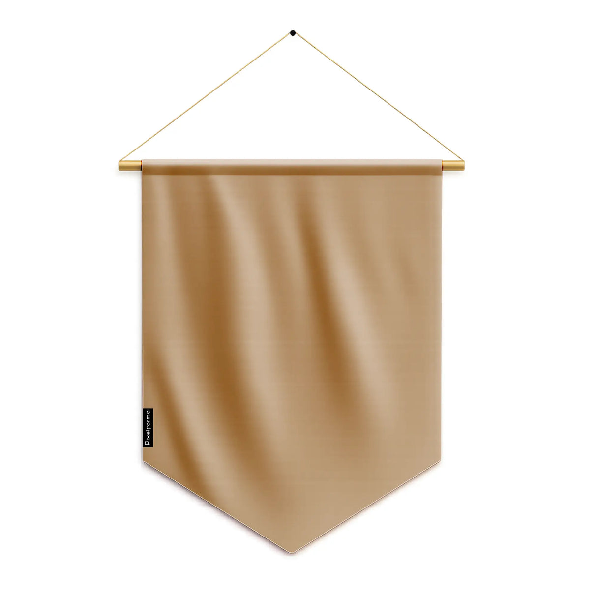Fanion drapeau marron polyester à suspendre pour décoration