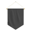 Fanion drapeau noir polyester à suspendre usage extérieur