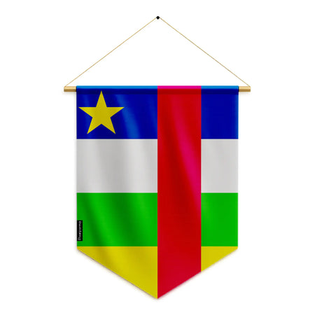 Fanion drapeau république centrafricaine polyester à suspendre