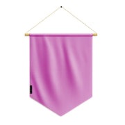 Fanion drapeau rose en polyester à suspendre déco événement