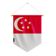 Fanion drapeau singapour polyester à suspendre résistant
