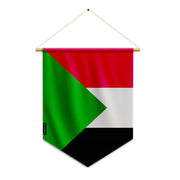 Fanion drapeau soudan polyester à suspendre résistant