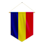 Fanion drapeau tchad polyester à suspendre résistant