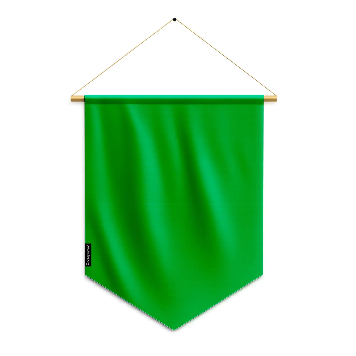 Fanion drapeau vert foncé polyester à suspendre solide