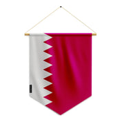 Fanion qatar polyester à suspendre usage intérieur extérieur