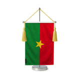 Fanion table drapeau burkina faso en polyester