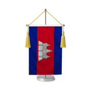 Fanion table drapeau cambodge en polyester