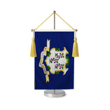 Fanion table drapeau connecticut en polyester