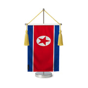 Fanion table drapeau corée du nord en polyester