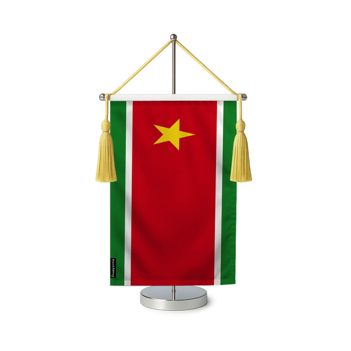 Fanion table drapeau de la guadeloupe en polyester