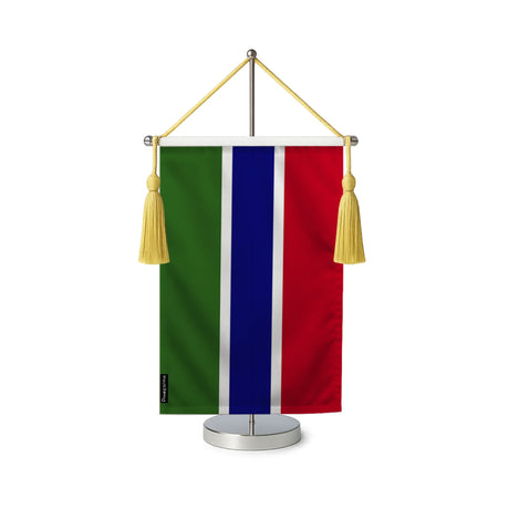 Fanion table drapeau gambie en polyester